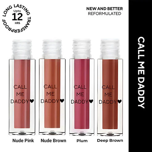 Call Me Daddy Liquid Lipstick MINI | Pigmented AF, Non-sticky + Matte Lipstick | Pack of 4 - Image 57